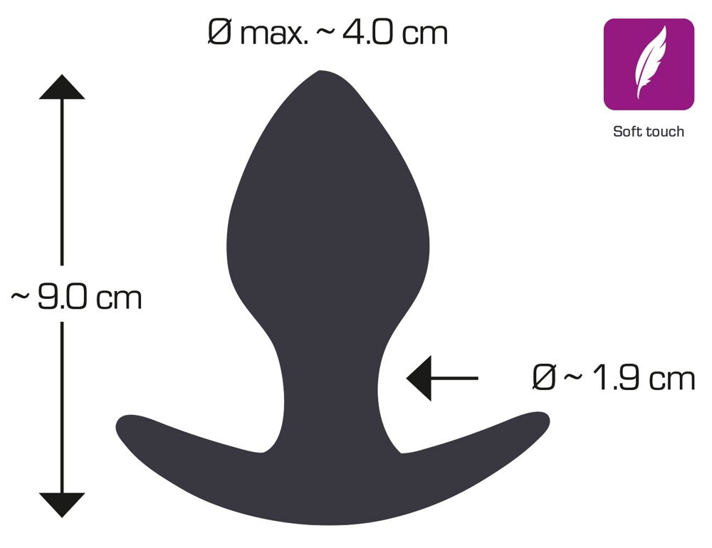 Analplug „Metallic“ aus Silikon