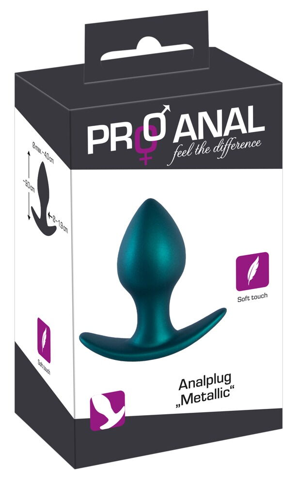 Analplug „Metallic“ aus Silikon