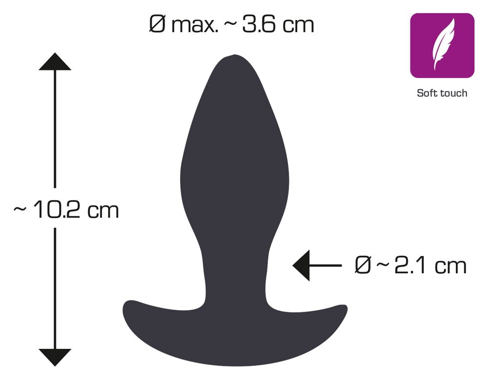 Analplug „Metallic“ aus Silikon