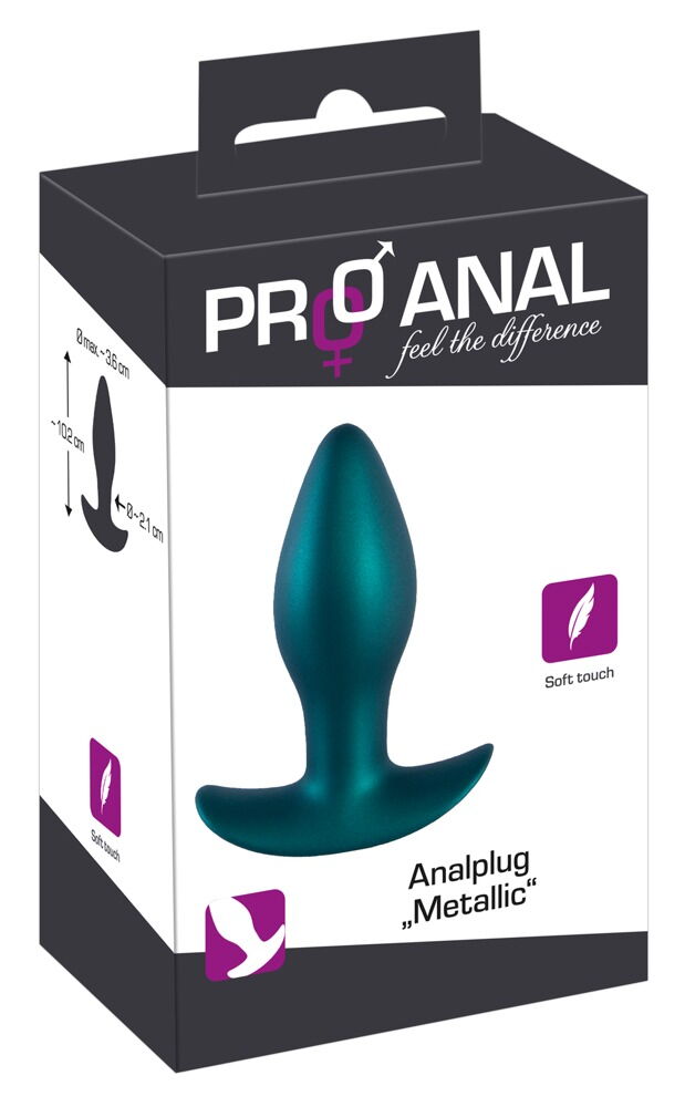 Analplug „Metallic“ aus Silikon