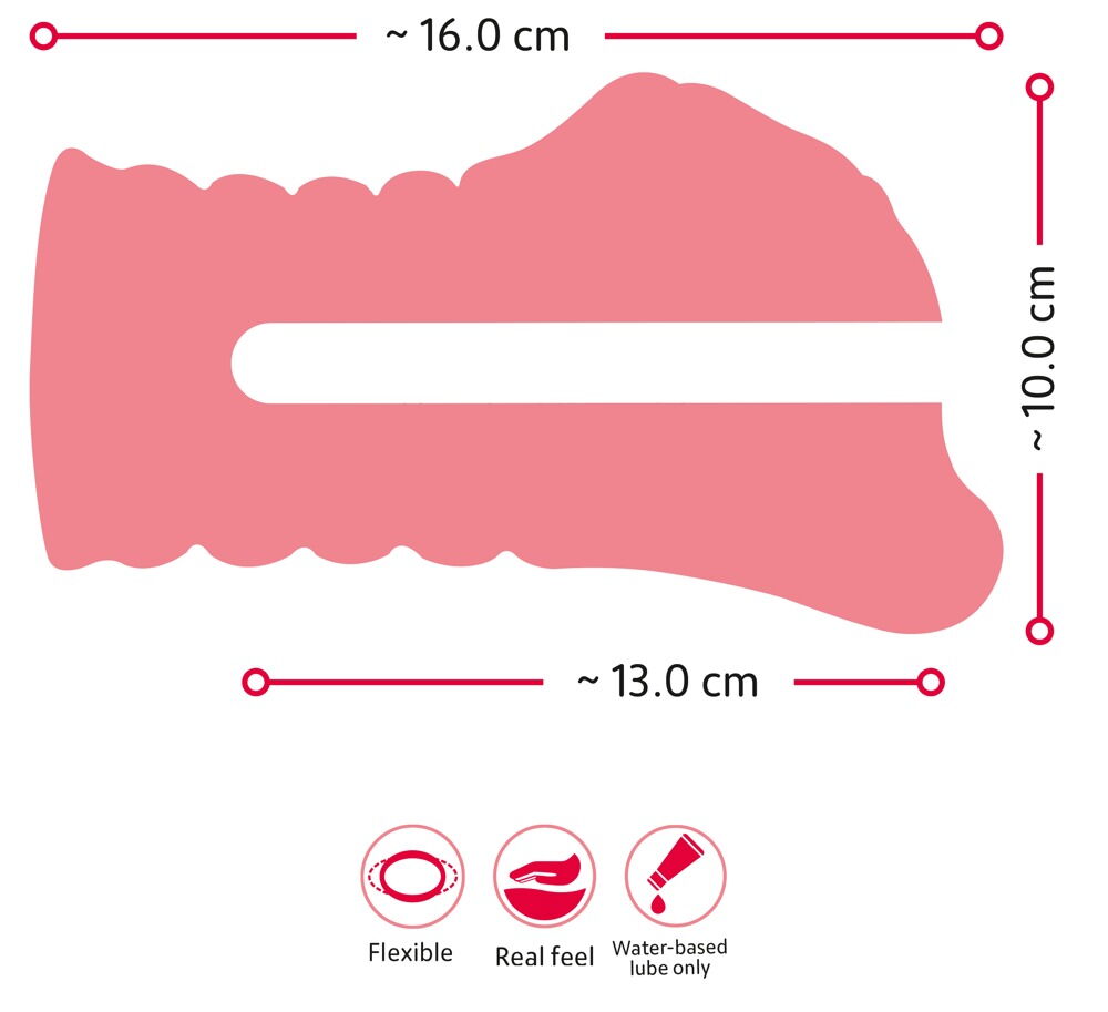 Masturbator in Vulva/Vagina-Optik