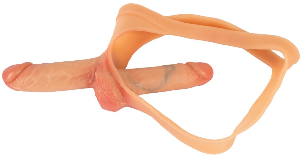 Strap-on-String mit Außen- und Innendildo