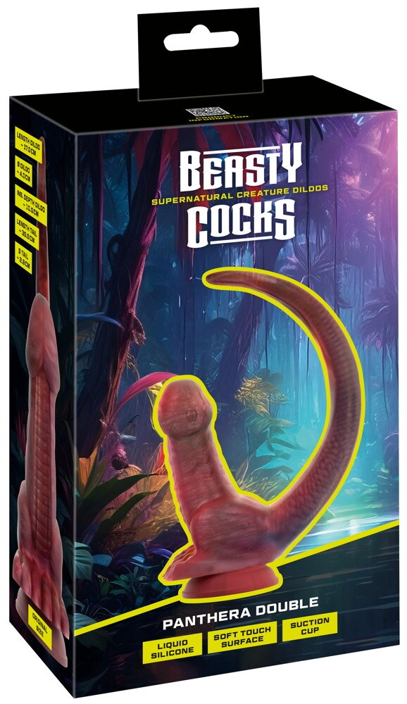 Doppeldildo „Panthera Double“ mit Saugfuß