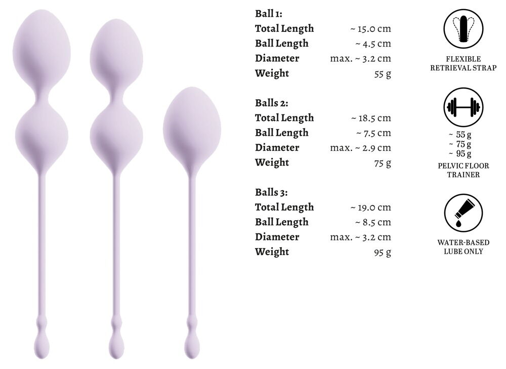 3-teiliges Liebeskugel-Set „ELORIN“