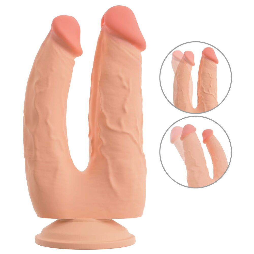 Doppeldildo mit Saugfuß