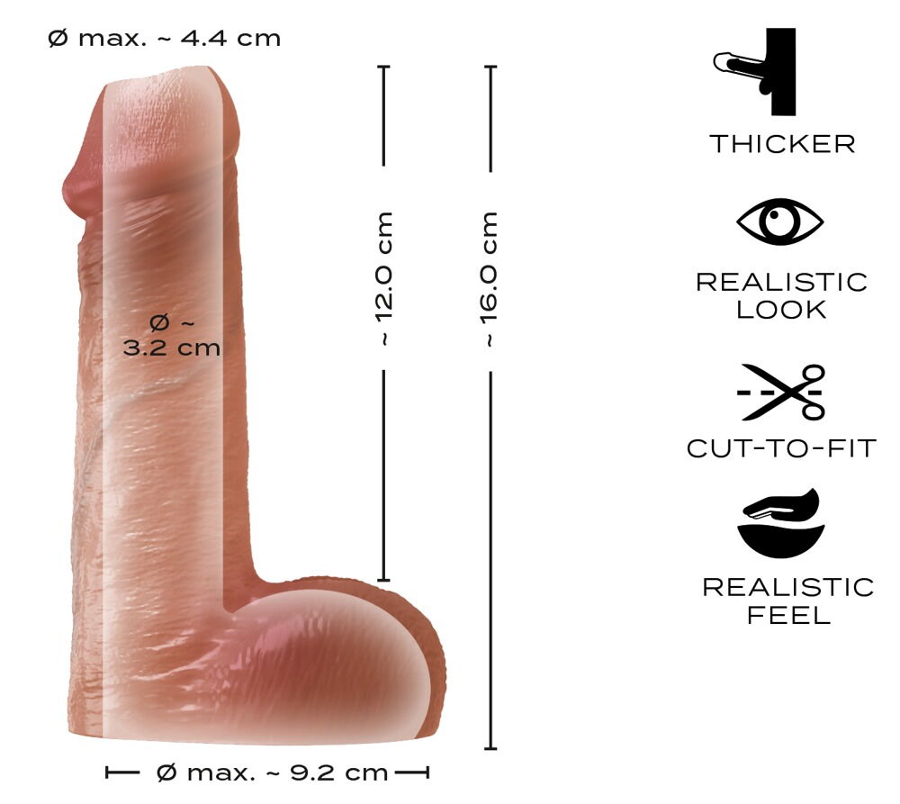 Penishülle „RealSleeve Intense“ mit Hodenhülle