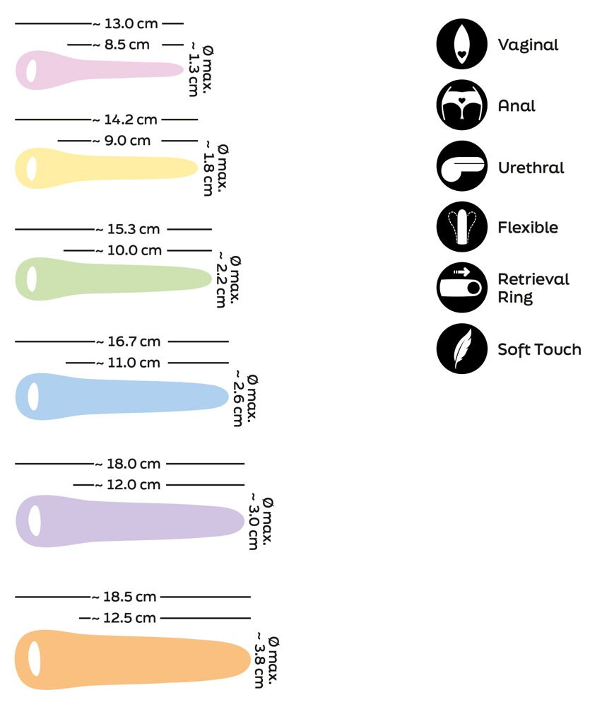 6-teiliges Dildo-Set „Six in a Row 2.0“