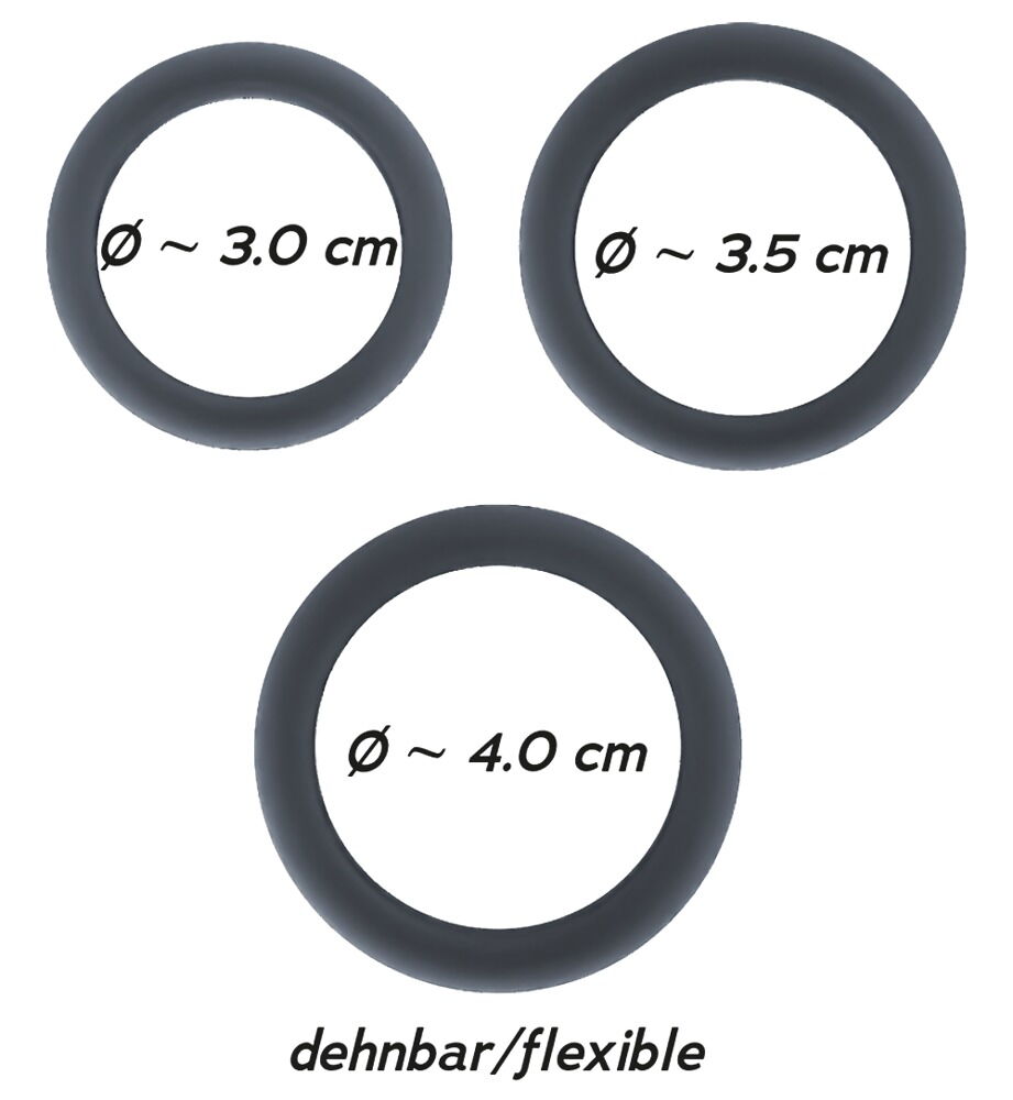 3-teiliges Penisring-Set
