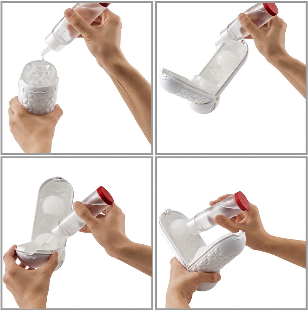 Masturbator „Flip Flexy” mit rundum griffiger Flexible Shell Außenhülle