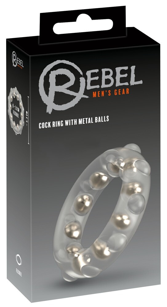 Penisring mit Metall-Massagekugeln