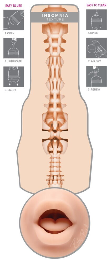 Masturbator „Riley Reid Insomnia“ mit intensiver Reizstruktur