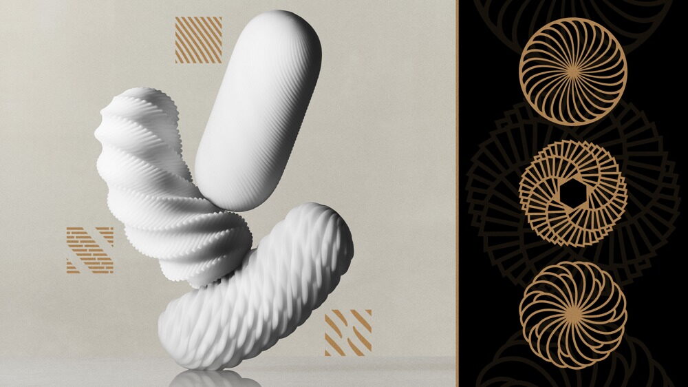 Masturbator „3Dx SPIRAL“ mit kunstvoller 3D-Reliefstruktur