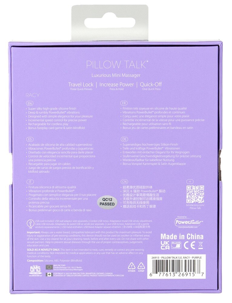 Vibrator „Racy Special Edition“ inkl. Kartenspiel und Satinschal