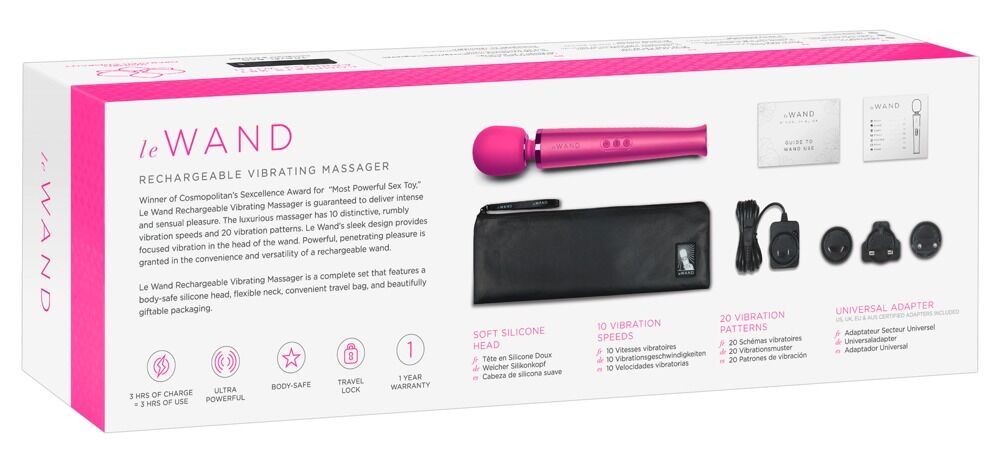 Massagestab „le Wand“ mit 20 Vibrationsmodi in 10 Intensitäten