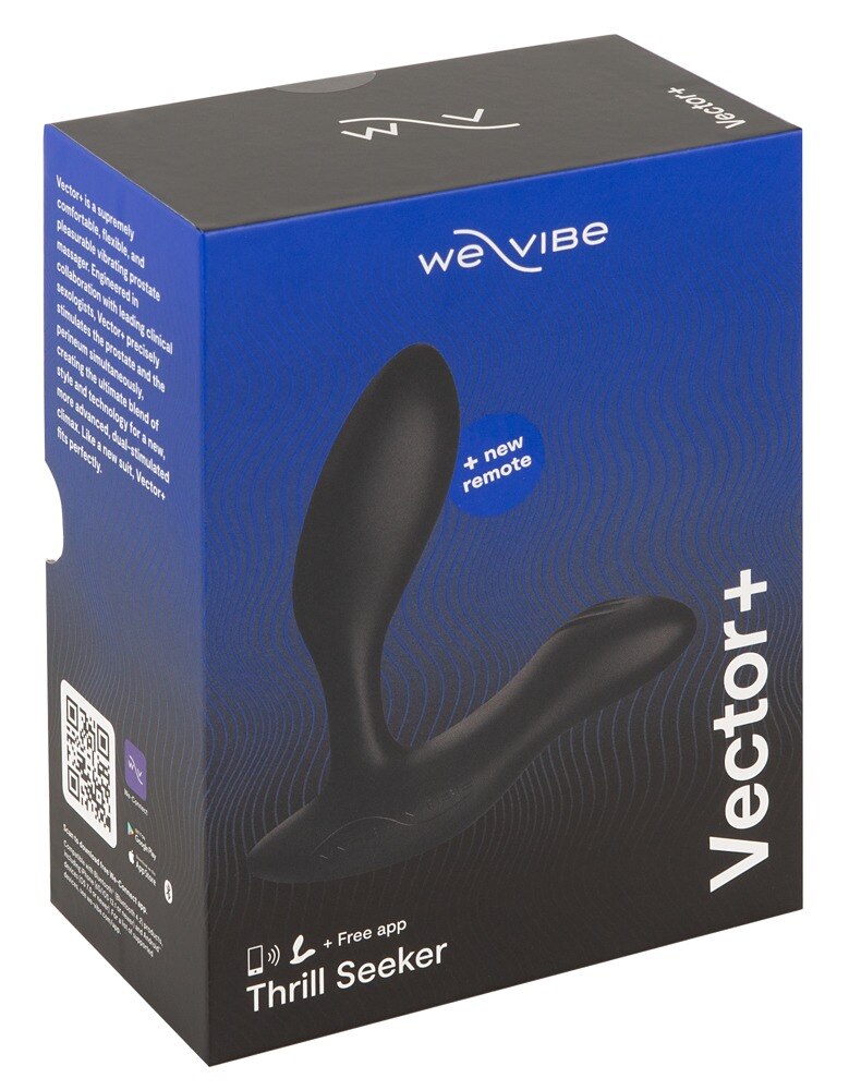 Vibro-Analplug „Vector+“ mit Fernbedienung, kompatibel mit We-Vibe App