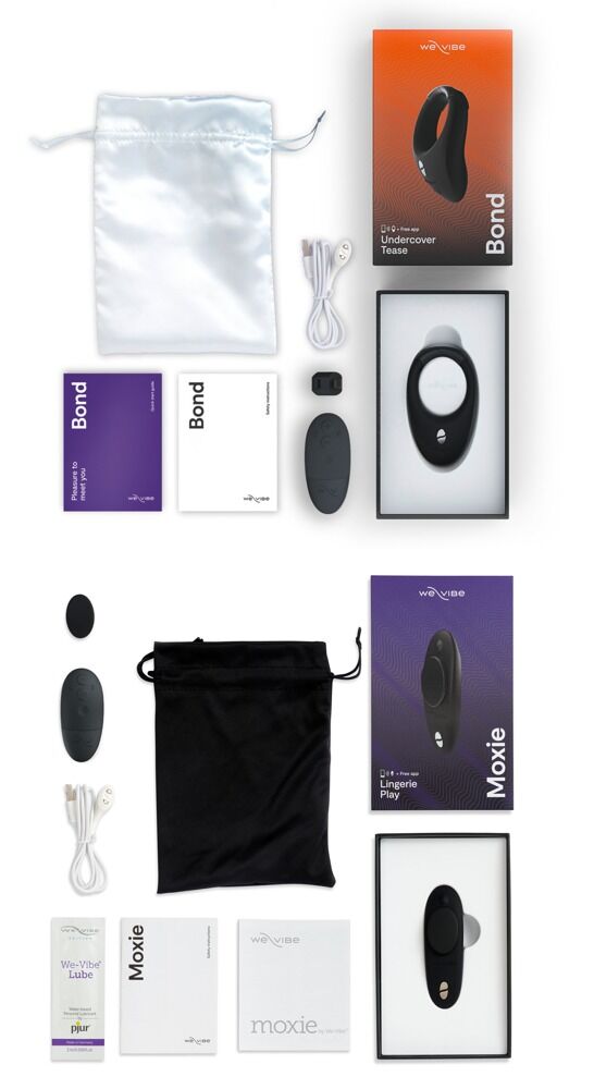 Toy-Set „Tease Us“ mit Vibroring Bond und Slipvibrator Moxie+