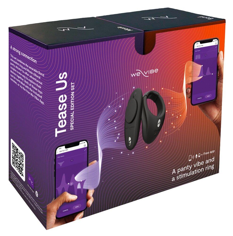 Toy-Set „Tease Us“ mit Vibroring Bond und Slipvibrator Moxie+