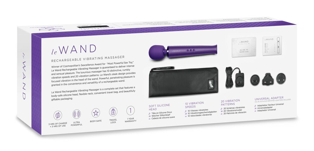 Massagestab „le Wand“ mit 20 Vibrationsmodi in 10 Intensitäten