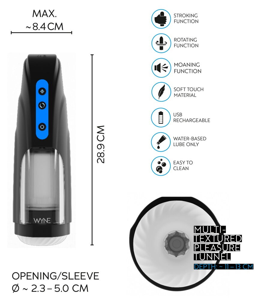 „Masturbator 09“ mit Stroking-Funktion, Rotation und sexy Stöhnen