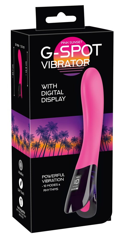 Vibrator „Pink Sunset G-Spot“ mit Digital-Display