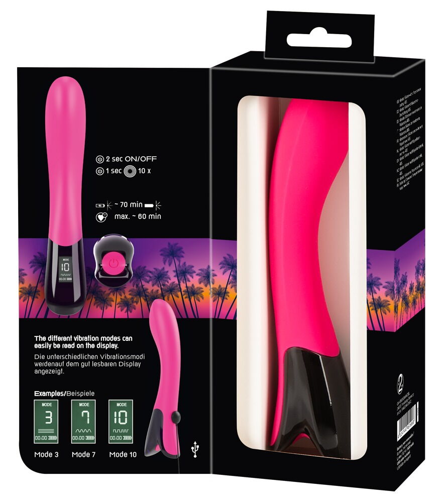 Vibrator „Pink Sunset G-Spot“ mit Digital-Display