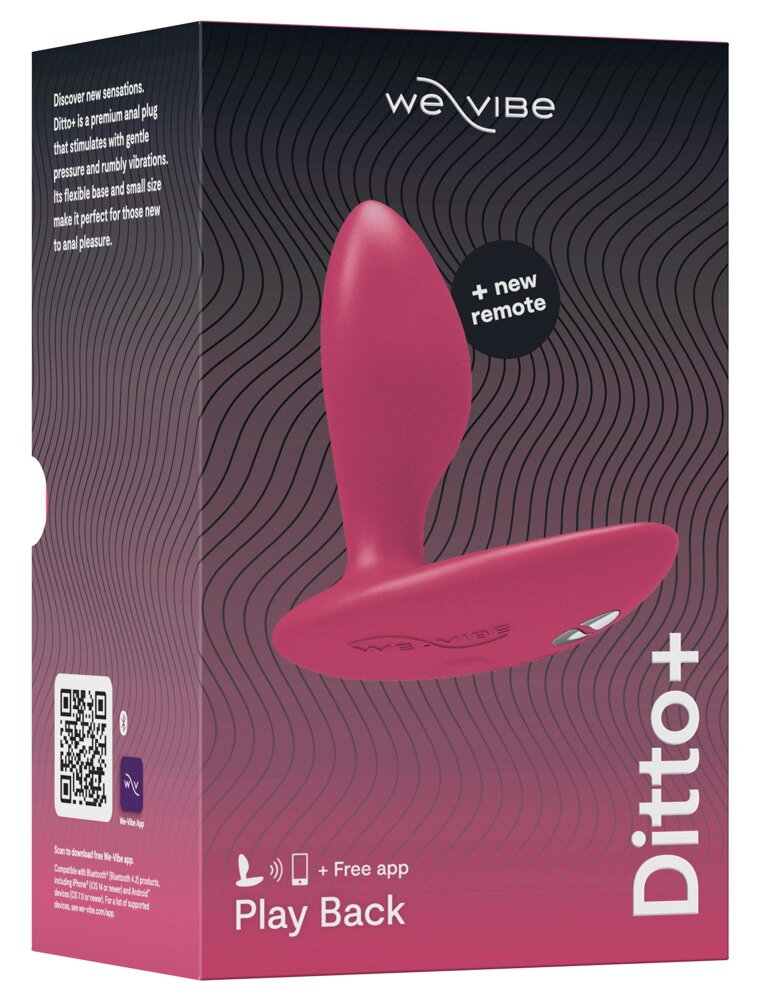 Vibro-Analplug „Ditto+“ mit Universal-Fernbedienung, auch per App steuerbar