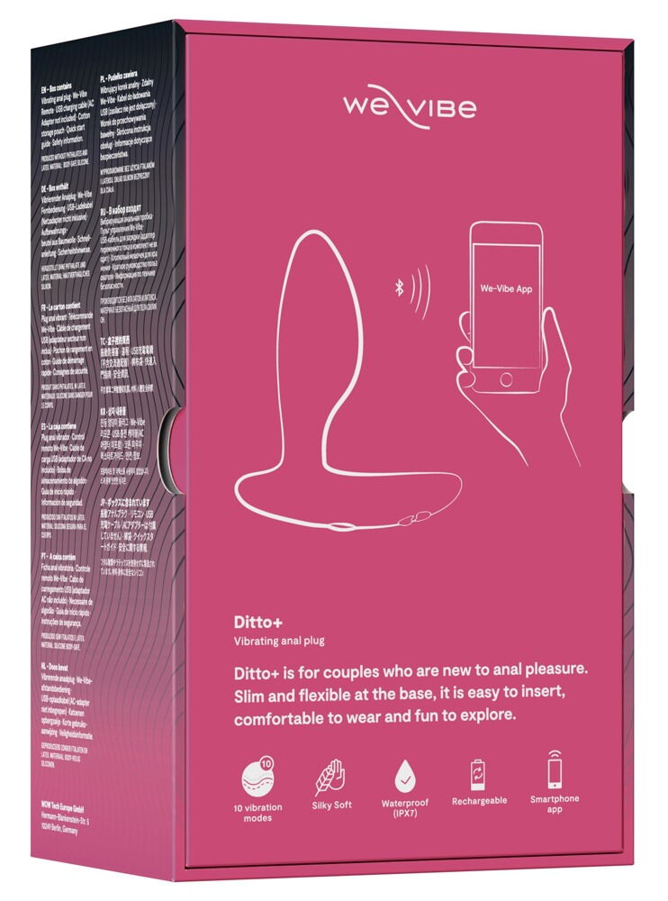 Vibro-Analplug „Ditto+“ mit Universal-Fernbedienung, auch per App steuerbar