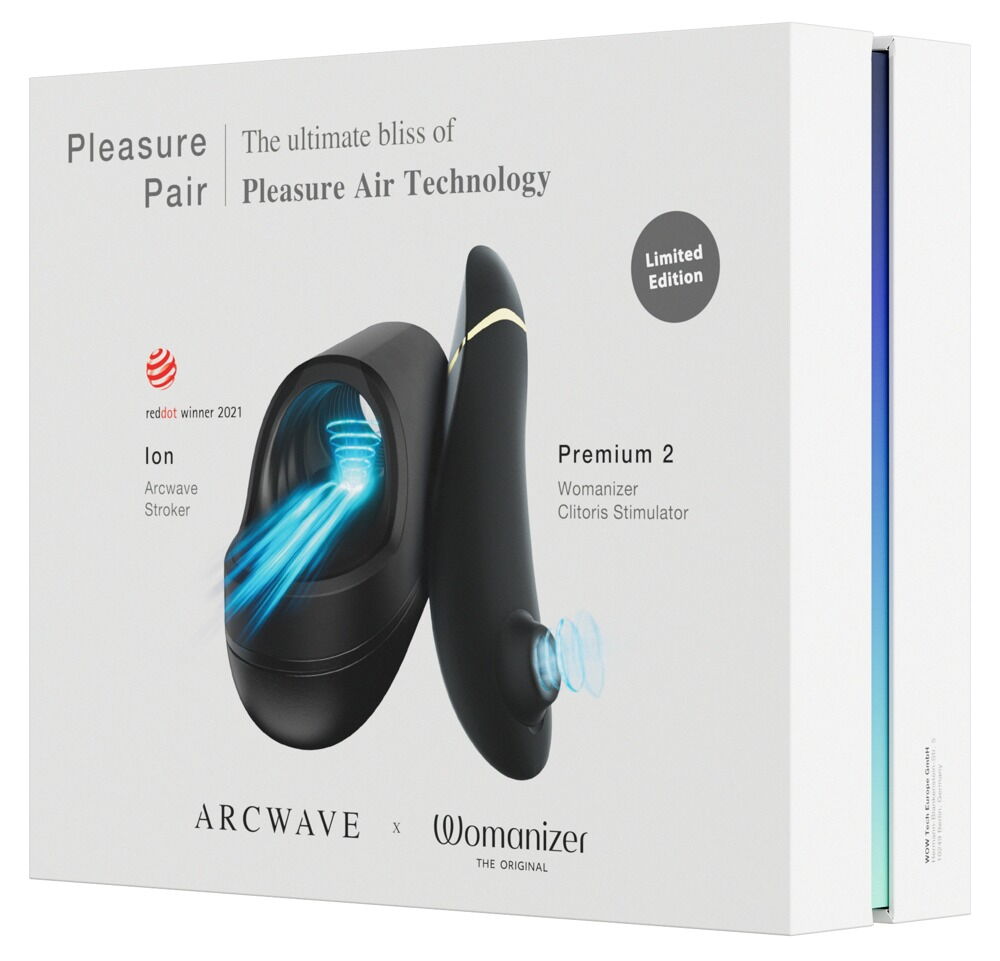 Toy-Set „Pleasure Pair“ mit Arcwave-Masturbator Ion und Womanizer Premium 2