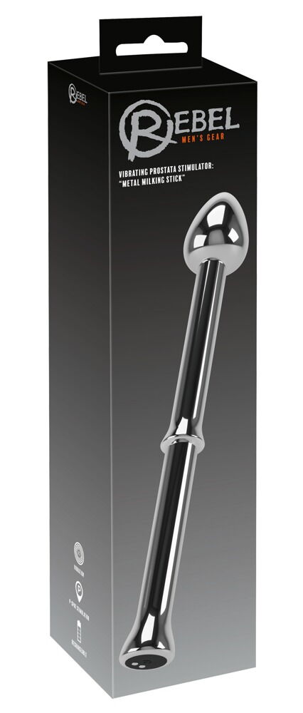 Prostata-Vibrator „Metal Milking Stick“ mit 10 Vibrationsmodi