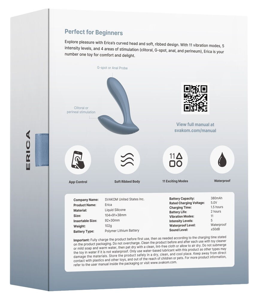 Panty-Vibrator „Erica“, 11 Vibrationsmodi per App oder am Toy