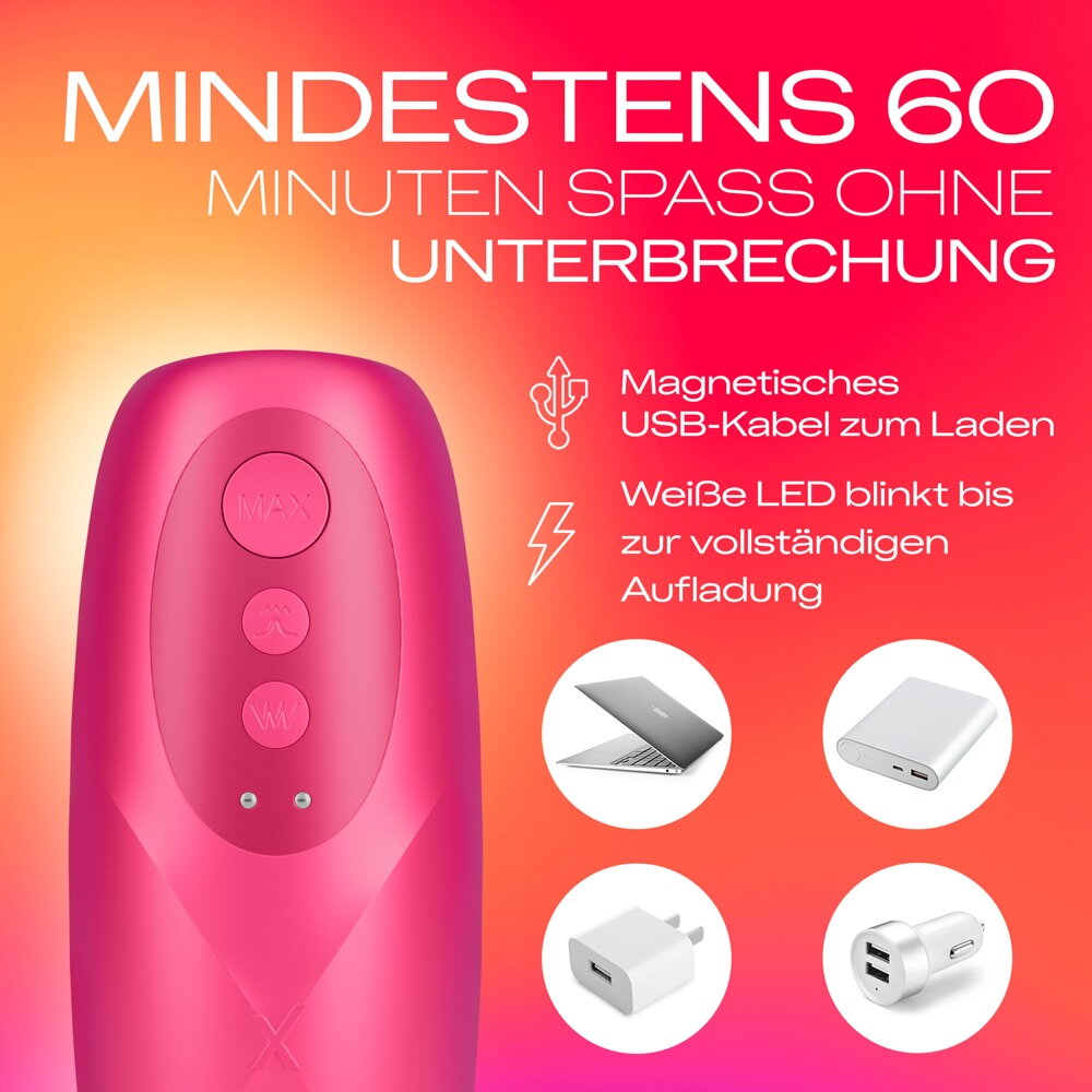 Masturbator „Slide & Vibe“ mit 7 Vibrations- und 3 Leckmodi