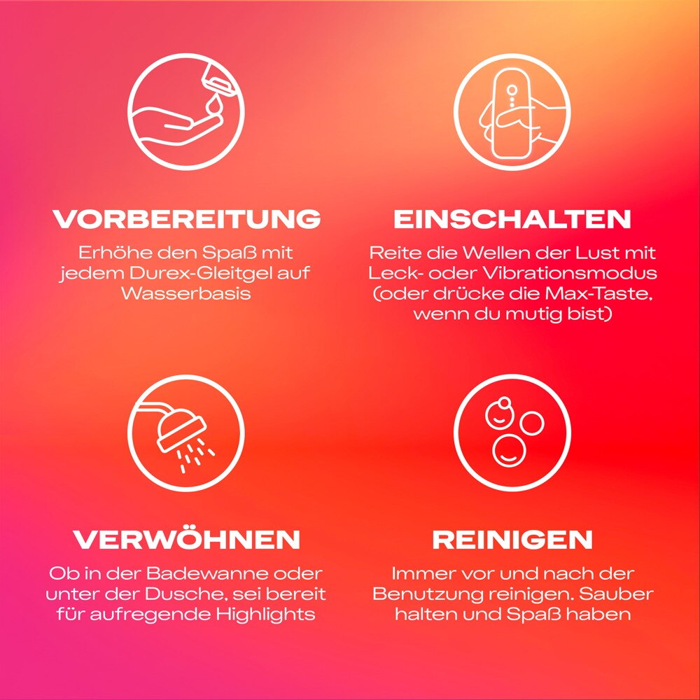 Masturbator „Slide & Vibe“ mit 7 Vibrations- und 3 Leckmodi