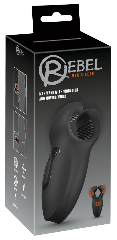 Masturbator „Man Wand“ mit Vibration und Knet-Massage