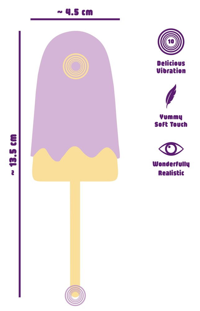 Auflegevibrator „Vibrating Popsicle“ mit 10 Vibrationsmodi