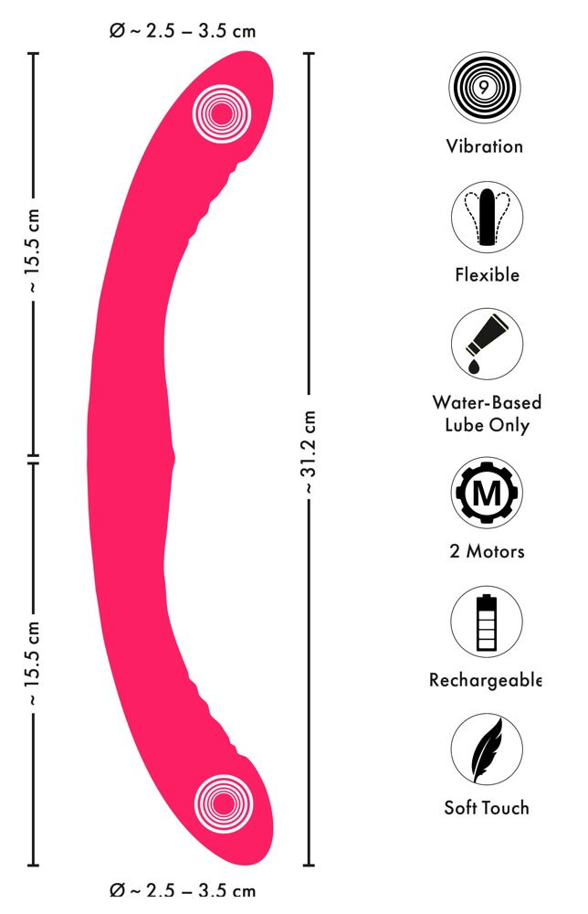 Doppelvibrator, zu zweit verwendbar