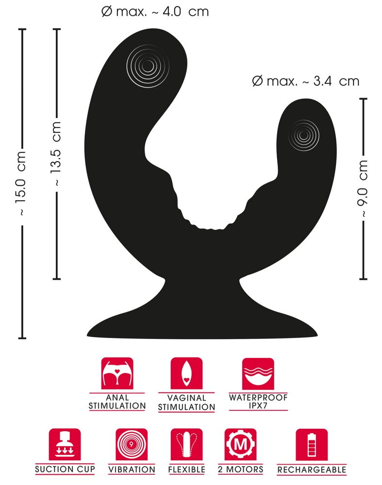 Doppelvibrator mit Saugfuß