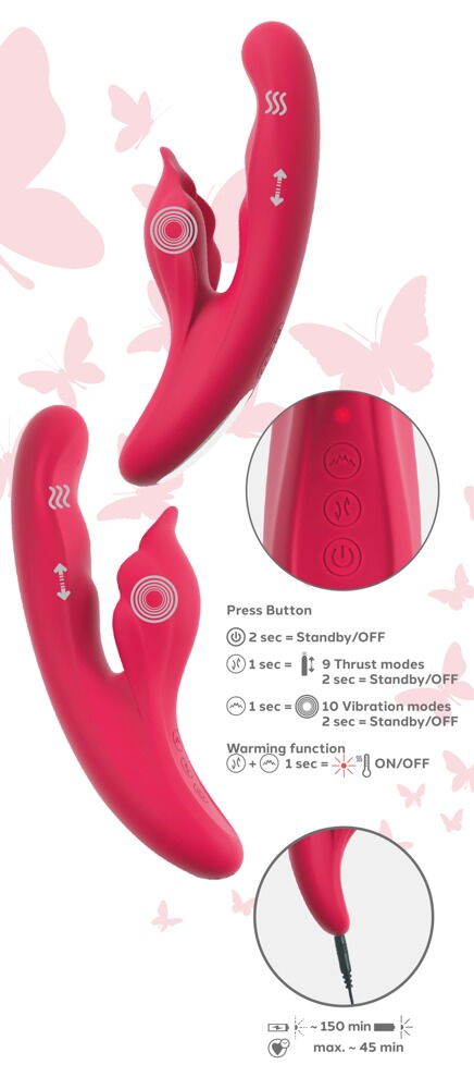 Stoßvibrator „be Hot“ mit Wärmefunktion
