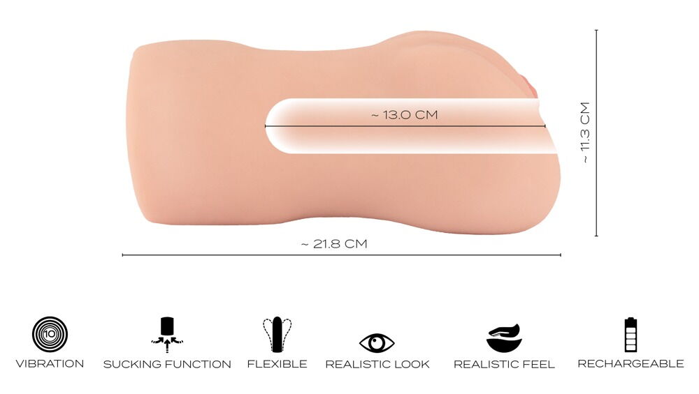 Masturbator mit Saugfunktion und Vibration