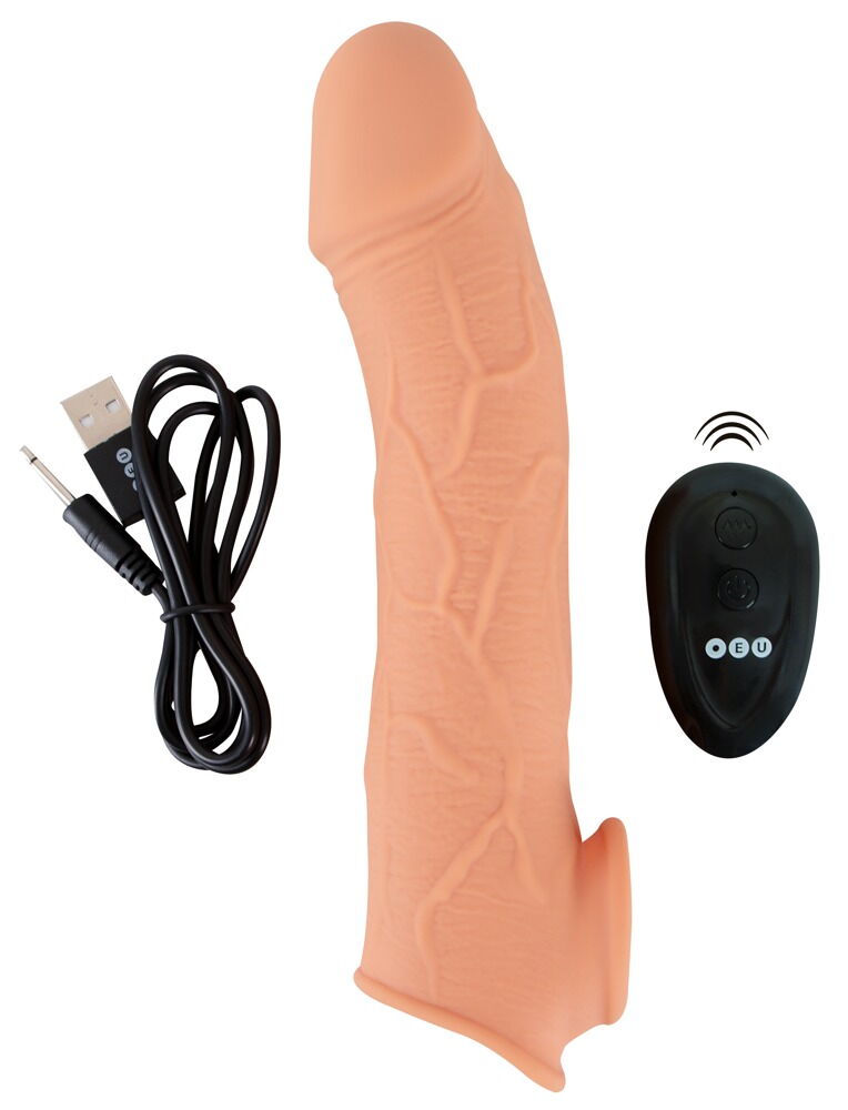 Vibro-Penishülle mit Fernbedienung