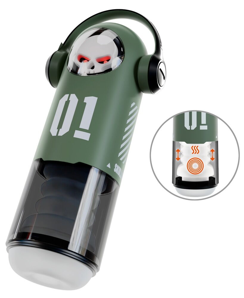 Masturbator „SKULL“ mit 3 automatischen Funktionen