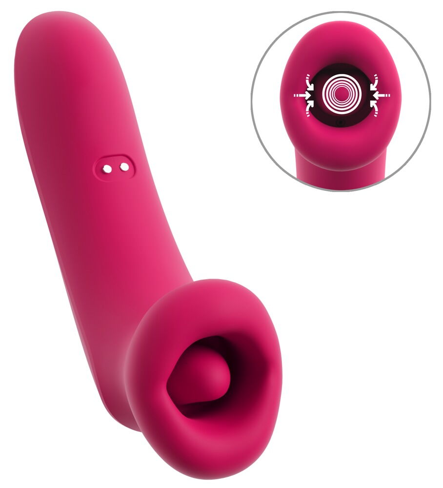 Auflegevibrator „Oral Fun“ mit Saug-Mund & Vibro-Zunge