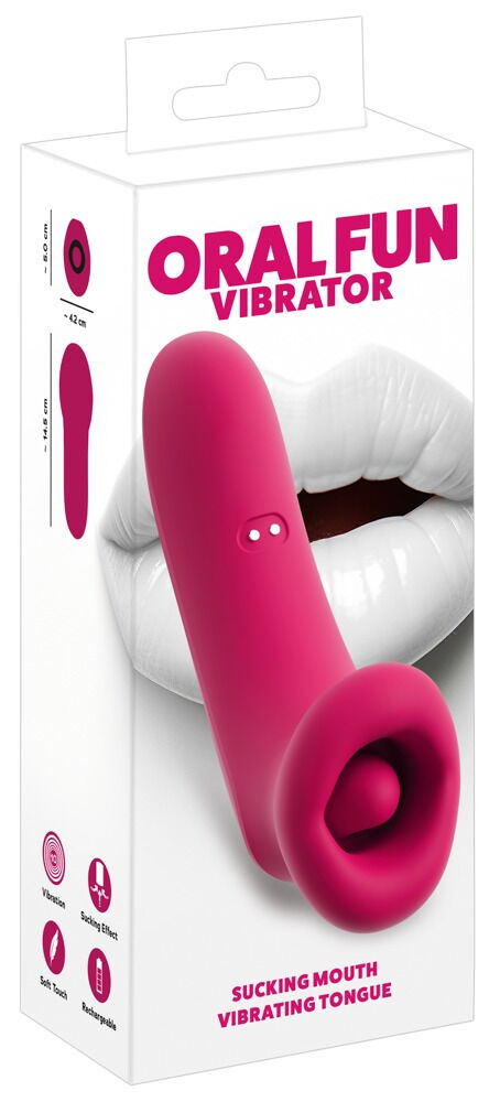Auflegevibrator „Oral Fun“ mit Saug-Mund & Vibro-Zunge