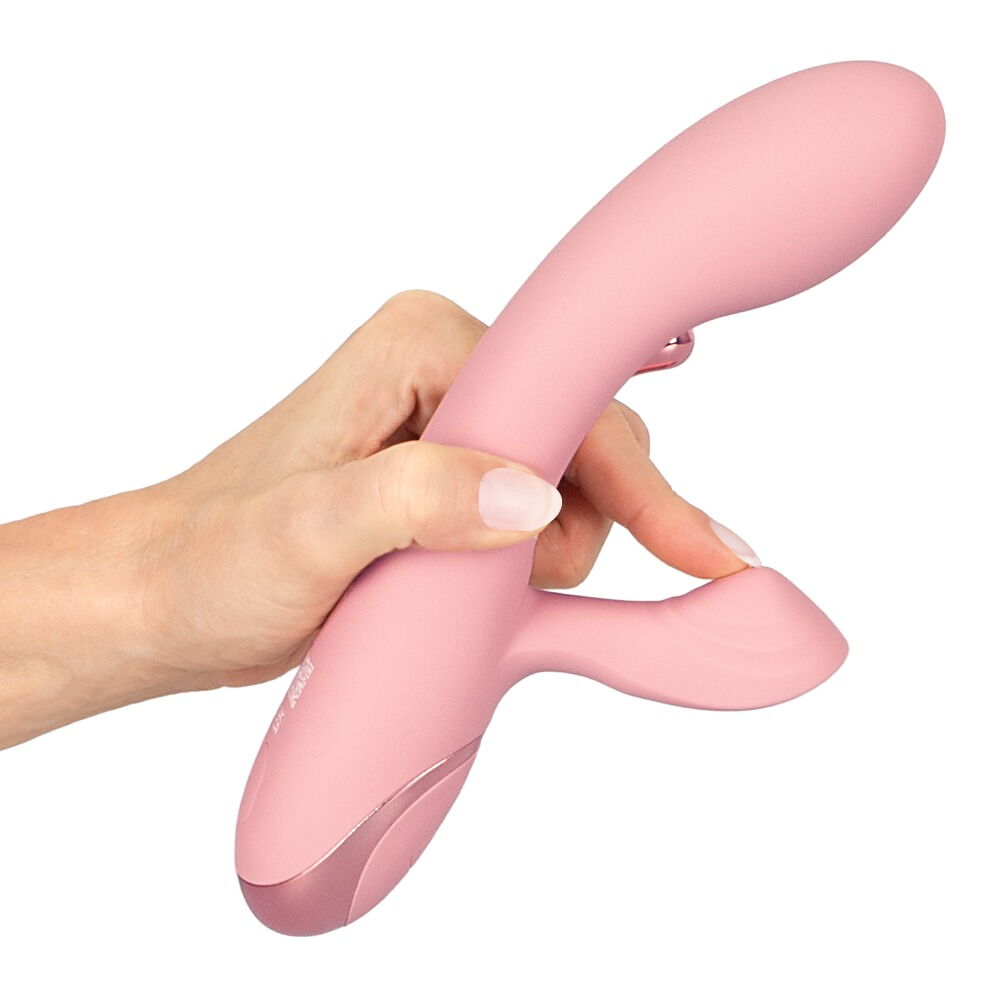 Rabbitvibrator „AVENOR“ mit Vibro-Metallzunge für G-Zone