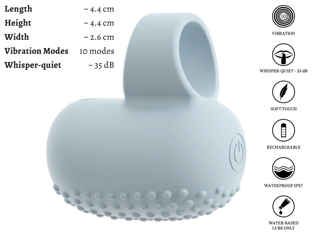 Fingervibrator „KIREMO“ mit 10 Vibrationsmodi