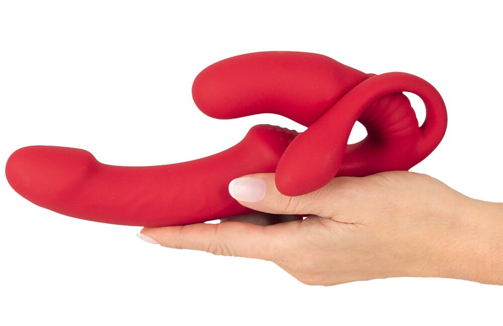 Strapless Strap-on „Triple Teaser RC“ mit 3-facher Vibration