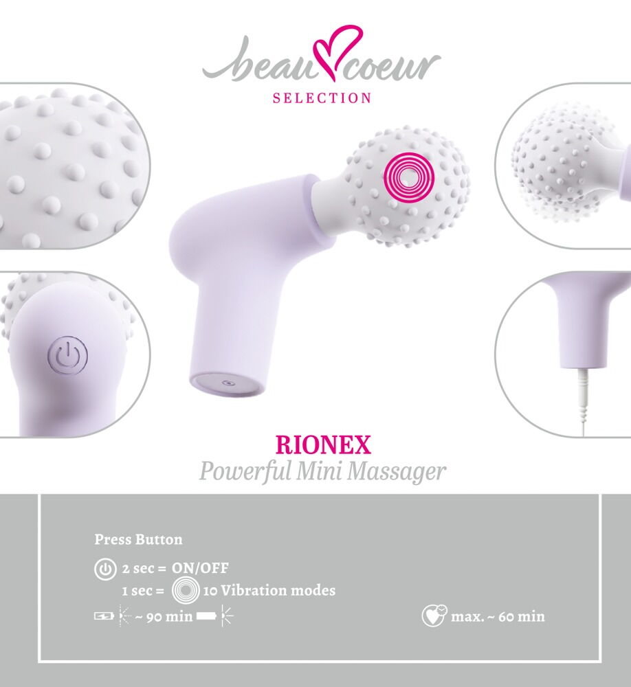 Minivibrator „RIONEX“ im Massagepistolen-Style