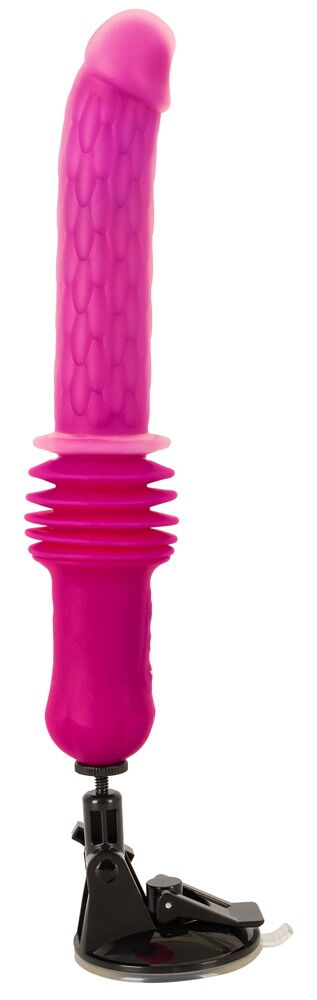 Stoßvibrator „RC Warming Fucking Machine“ mit abnehmbarem Saugfuß