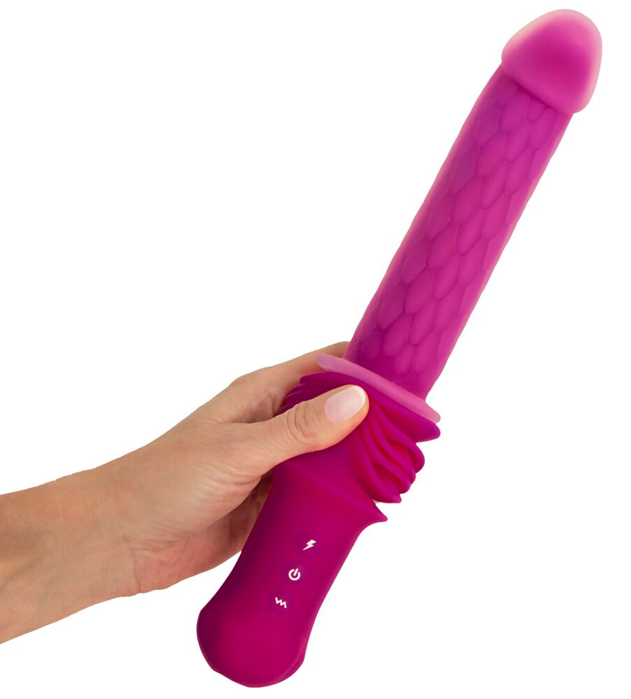 Stoßvibrator „RC Warming Fucking Machine“ mit abnehmbarem Saugfuß