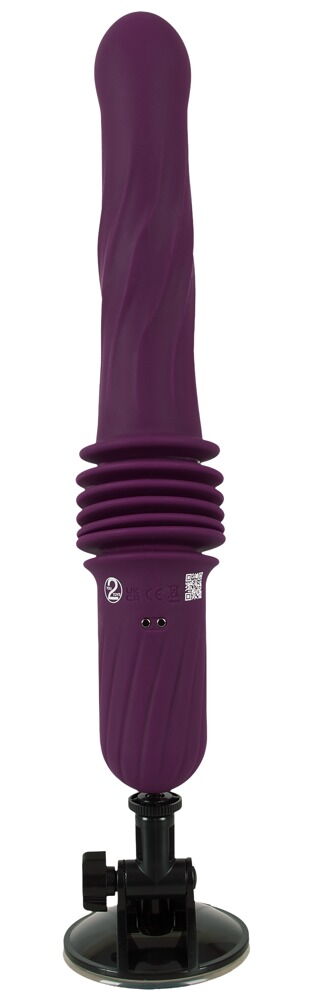 Stoßvibrator „RC Warming Fucking Machine“ mit abnehmbarem Saugfuß