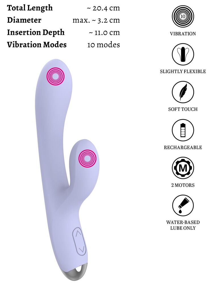Rabbitvibrator „RIVANO“ mit 2 leisen Motoren